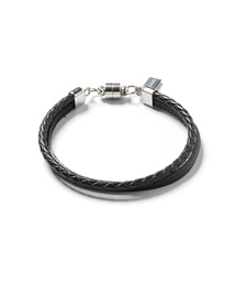 JBANS CLASSIC（ジェイバンスクラシック）の「ワンタッチダブルレイヤードレザー ブレスレット (C2503AC1328_BR)（ブレスレット）」