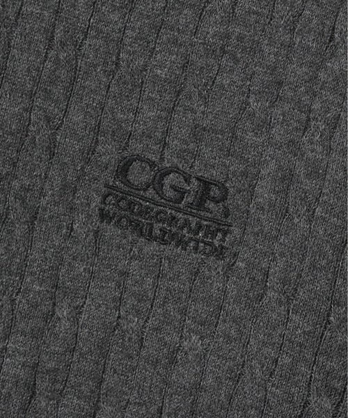 codegraphy(コードグラフィー)の「(Women's) Small Square Logo Cable Short Sleeve Knit CBFUWKS004(Tシャツ/カットソー・レディース・チャコール/ライトピンク/White・SMALL/MEDIUM)」の12枚目の写真