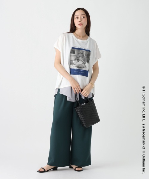 Elura（エルーラ）の「LIFE PICTURE COLLECTIONドルマンTシャツ/676312（Tシャツ/カットソー・レディース・ホワイト/ブラック・FREE）」の3枚目の写真