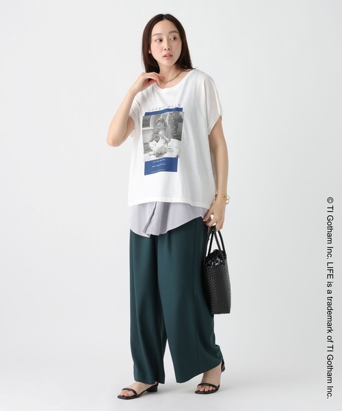 Elura（エルーラ）の「LIFE PICTURE COLLECTIONドルマンTシャツ/676312（Tシャツ/カットソー・レディース・ホワイト/ブラック・FREE）」の4枚目の写真