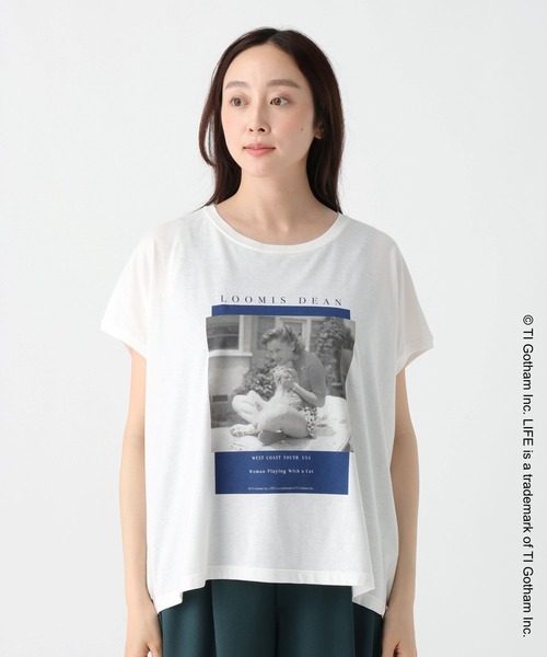 Elura（エルーラ）の「LIFE PICTURE COLLECTIONドルマンTシャツ/676312（Tシャツ/カットソー・レディース・ホワイト/ブラック・FREE）」の7枚目の写真