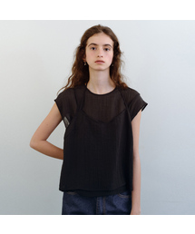 Wrinkle layered blouse set
