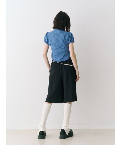 jouetie(ジュエティ)の「ロゴスウェットハーフパンツ(その他パンツ・レディース・グレー/ブラック/カーキ・MEDIUM)」の4枚目の写真