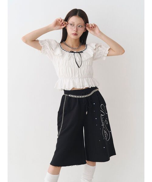 jouetie(ジュエティ)の「ロゴスウェットハーフパンツ(その他パンツ・レディース・グレー/ブラック/カーキ・MEDIUM)」の16枚目の写真