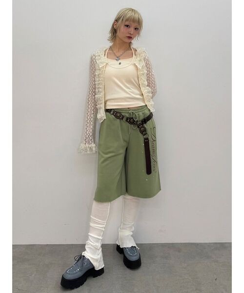 jouetie(ジュエティ)の「ロゴスウェットハーフパンツ(その他パンツ・レディース・グレー/ブラック/カーキ・MEDIUM)」の19枚目の写真