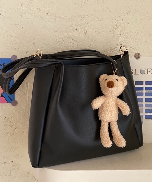 Teem Store(チームストア)の「【大容量/A4対応】2WAYダブルハンドルトートバッグ 通勤 通学(トートバッグ・レディース・ブラック/アイボリー・F)」の5枚目の写真