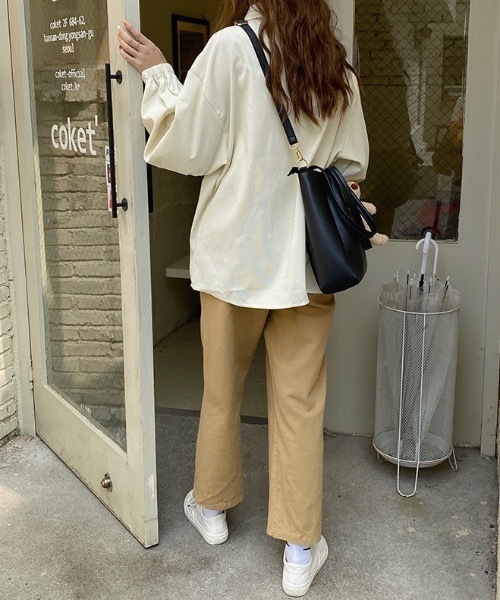 Teem Store(チームストア)の「【大容量/A4対応】2WAYダブルハンドルトートバッグ 通勤 通学(トートバッグ・レディース・ブラック/アイボリー・F)」の3枚目の写真