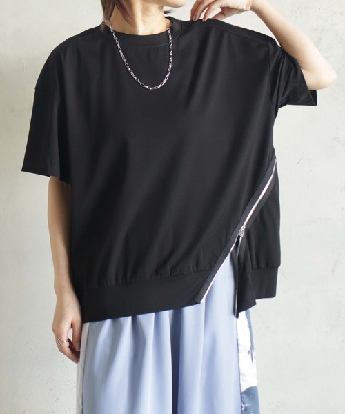 BITTOKO（ビットコ）の「冷感ファスナーデザインT（Tシャツ/カットソー・レディース・ブラック/ホワイト/ブルー・FREE）」の20枚目の写真