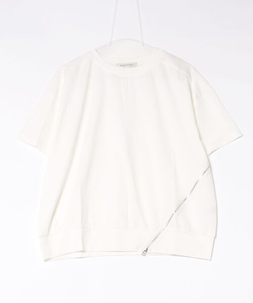 BITTOKO（ビットコ）の「冷感ファスナーデザインT（Tシャツ/カットソー・レディース・ブラック/ホワイト/ブルー・FREE）」の5枚目の写真