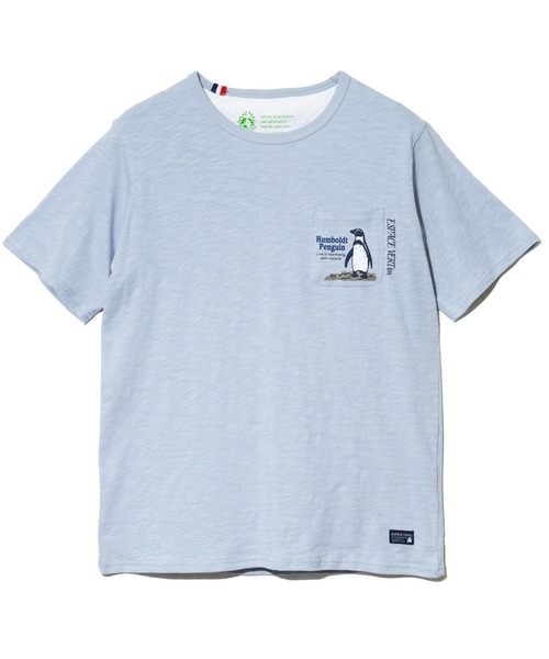 go slow caravan(ゴースローキャラバン)の「ESPACE VERT/エスパスヴェール ペンギンアート S/S TEE(Tシャツ/カットソー・メンズ・サックスブルー/ナチュラル・MEDIUM/LARGE/X-LARGE)」の8枚目の写真