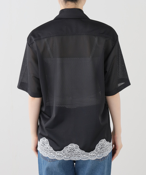 ARIES(アリーズ)の「ARIES / アリーズ GOTHIC LACE AIRTEX HAWAIIAN SHIRT(シャツ/ブラウス・レディース・ブラック・X-SMALL)」の2枚目の写真