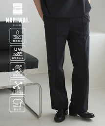 STYLISE（スタイライズ）の「【NARIWAI.】Tech Pintuck Trousers メンズ パンツ ブラック トラウザー タウンユース カジュアル ストレスフリー 撥水 UVカット 接触冷感 防シワ（スーツパンツ）」