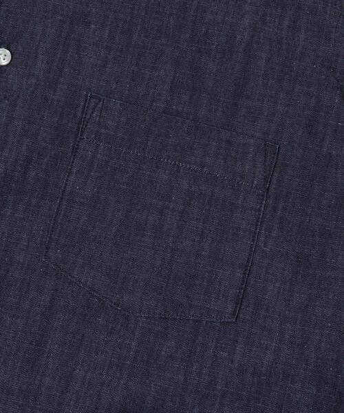 URBAN RESEARCH DOORS(アーバンリサーチドアーズ)の「リネンブレンド デニムバンドショートスリーブシャツ(シャツ/ブラウス・メンズ・ワンウォッシュ/ブルー系その他・MEDIUM/LARGE)」の16枚目の写真