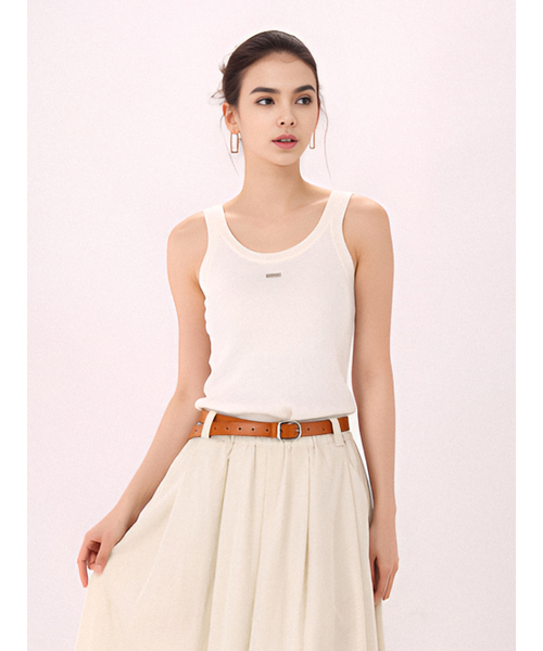 ACUD（アクド）の「Sleeveless Ribbed Knit _Ivory（Tシャツ/カットソー・レディース・アイボリー・FREE）」の3枚目の写真