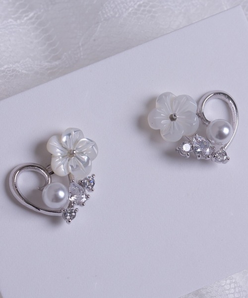 tone（トーン）の「【Peony/ピオニー】デコハートデザインピアス（ピアス（両耳用）・レディース・ゴールド/シルバー/ピンクゴールド・FREE）」の5枚目の写真