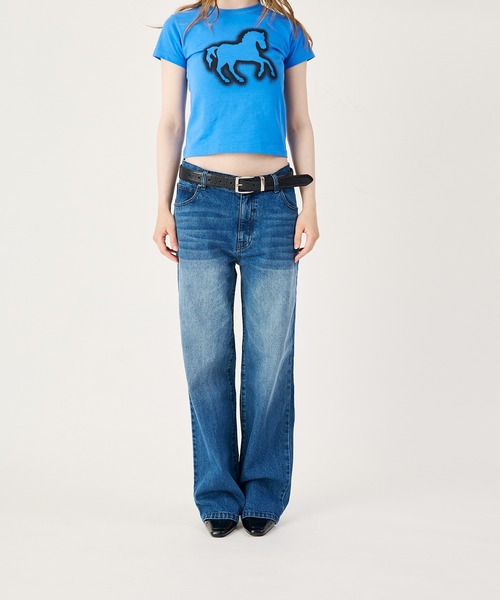 FTW（エフティダブリュー）の「LOW RISE DENIM（デニムパンツ・レディース・ダークインディゴブルー/インディゴブルー/ブラック・SMALL/LARGE/MEDIUM）」の6枚目の写真