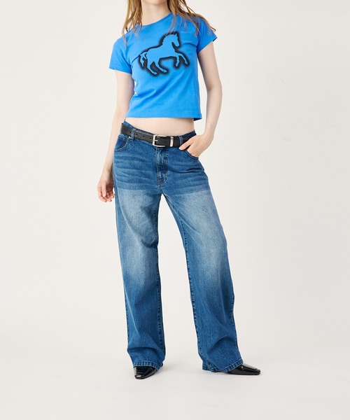 FTW（エフティダブリュー）の「LOW RISE DENIM（デニムパンツ・レディース・ダークインディゴブルー/インディゴブルー/ブラック・SMALL/LARGE/MEDIUM）」の4枚目の写真