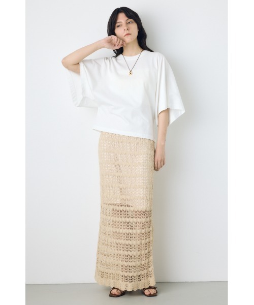 AZUL by moussy(アズールバイマウジー)の「アーバンコットンドルマンTシャツ(Tシャツ/カットソー・レディース・オフホワイト/ブラック/レッド/ライトカーキ/ダークベージュ・SMALL/MEDIUM)」の10枚目の写真