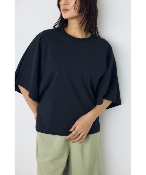 AZUL by moussy(アズールバイマウジー)の「アーバンコットンドルマンTシャツ(Tシャツ/カットソー・レディース・オフホワイト/ブラック/レッド/ライトカーキ/ダークベージュ・SMALL/MEDIUM)」の15枚目の写真