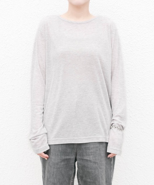 ARCHIVER(アーカイバ)の「【susabi/スサビ】ハートリブ Tシャツ(Tシャツ/カットソー・レディース・ホワイト/グレー/ベージュ/ブラック・FREE)」の7枚目の写真