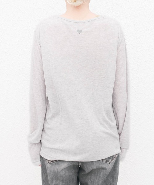 ARCHIVER(アーカイバ)の「【susabi/スサビ】ハートリブ Tシャツ(Tシャツ/カットソー・レディース・ホワイト/グレー/ベージュ/ブラック・FREE)」の9枚目の写真