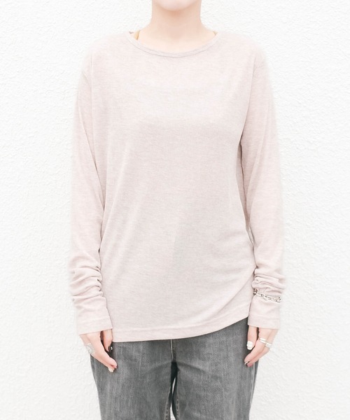 ARCHIVER(アーカイバ)の「【susabi/スサビ】ハートリブ Tシャツ(Tシャツ/カットソー・レディース・ホワイト/グレー/ベージュ/ブラック・FREE)」の11枚目の写真