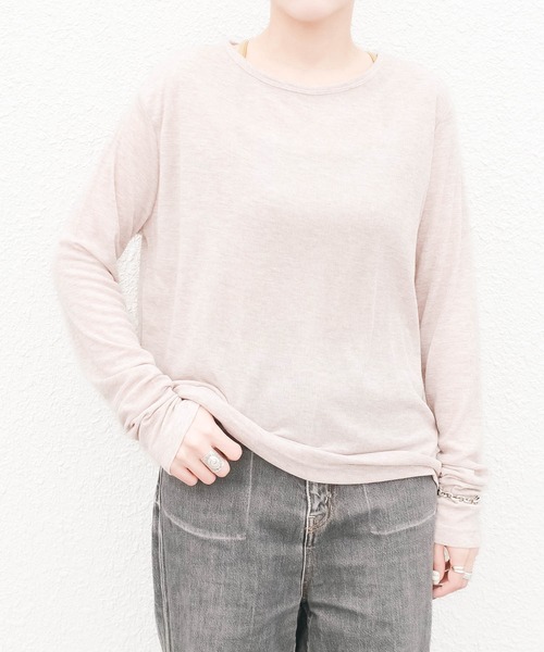 ARCHIVER(アーカイバ)の「【susabi/スサビ】ハートリブ Tシャツ(Tシャツ/カットソー・レディース・ホワイト/グレー/ベージュ/ブラック・FREE)」の12枚目の写真