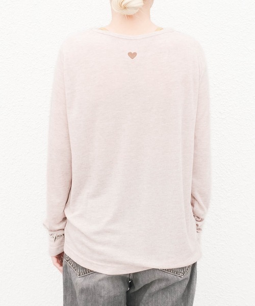 ARCHIVER(アーカイバ)の「【susabi/スサビ】ハートリブ Tシャツ(Tシャツ/カットソー・レディース・ホワイト/グレー/ベージュ/ブラック・FREE)」の13枚目の写真