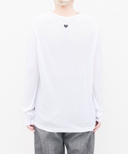 ARCHIVER(アーカイバ)の「【susabi/スサビ】ハートリブ Tシャツ(Tシャツ/カットソー・レディース・ホワイト/グレー/ベージュ/ブラック・FREE)」の19枚目の写真