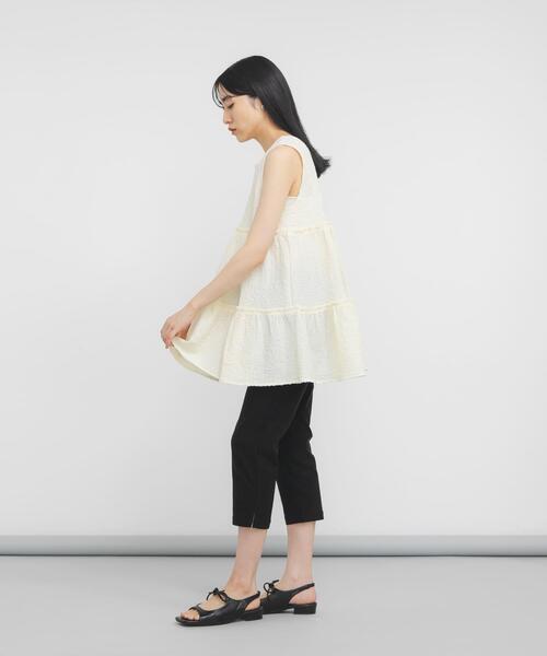 KBF(ケイビーエフ)の「『STAFF DESIGN PROJECT』2WAYティアードチュニック(チュニック・レディース・オフホワイト/ブラック/ライトブルー・ONE)」の9枚目の写真