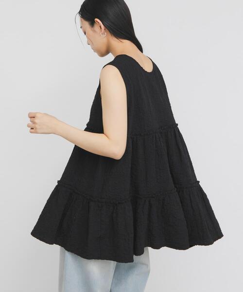 KBF(ケイビーエフ)の「『STAFF DESIGN PROJECT』2WAYティアードチュニック(チュニック・レディース・オフホワイト/ブラック/ライトブルー・ONE)」の15枚目の写真