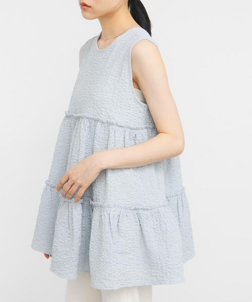 KBF(ケイビーエフ)の「『STAFF DESIGN PROJECT』2WAYティアードチュニック(チュニック・レディース・オフホワイト/ブラック/ライトブルー・ONE)」の22枚目の写真