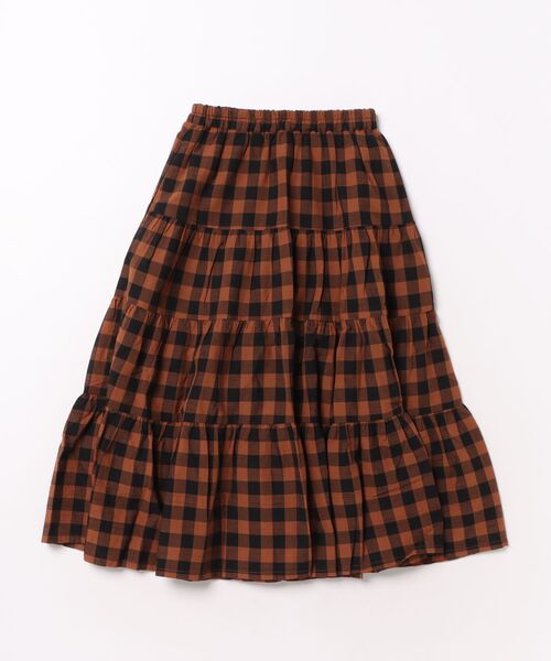NEEDLE WORKS（ニードルワークス）の「ボイルティアードスカート（スカート・キッズ・ブラウン系1・130cm/140cm/150cm）」の2枚目の写真