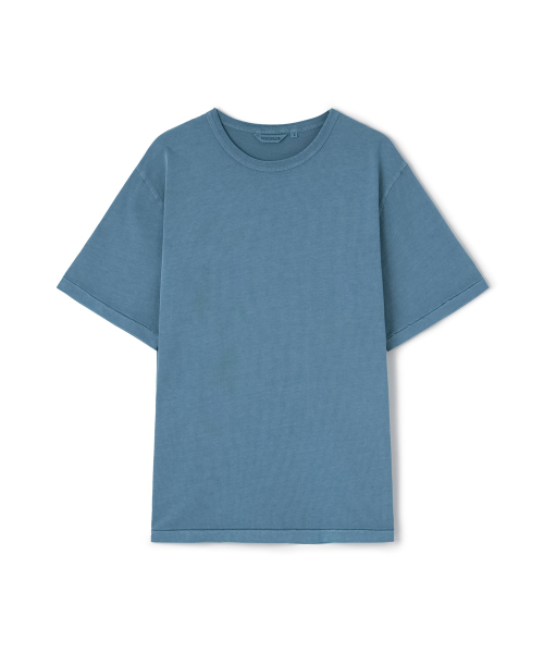 RISE&BELOW(ライズアンドビロー)の「ガーメントダイ エブリデイ コットン Tシャツ BLUE (スタンダードフィット)(Tシャツ/カットソー・メンズ・その他・MEDIUM/LARGE/X-LARGE/XX-LARGE)」の1枚目の写真