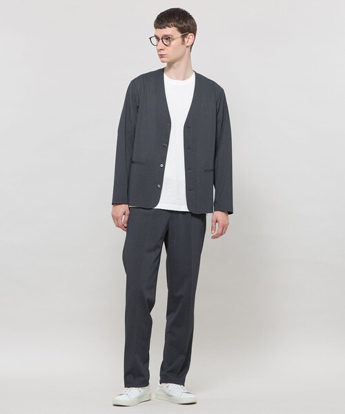 MACKINTOSH LONDON(マッキントッシュ ロンドン)の「【ICE JET】セットアップノーカラージャケット(ノーカラージャケット・メンズ・ネイビー/チャコールグレー・38/40)」の4枚目の写真