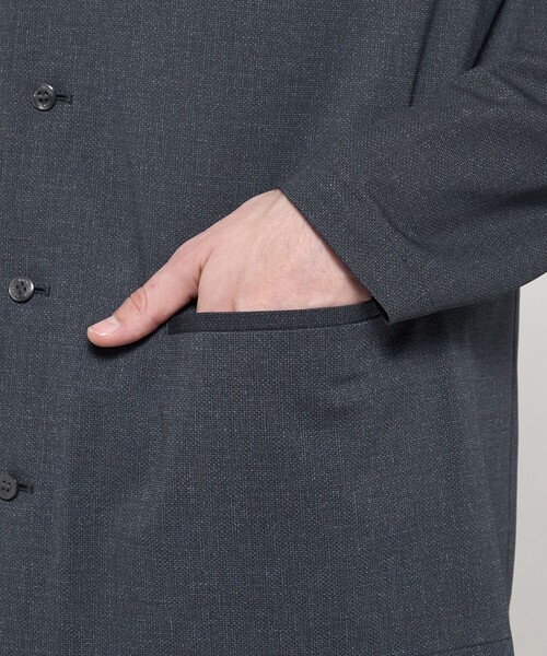 MACKINTOSH LONDON(マッキントッシュ ロンドン)の「【ICE JET】セットアップノーカラージャケット(ノーカラージャケット・メンズ・ネイビー/チャコールグレー・38/40)」の8枚目の写真