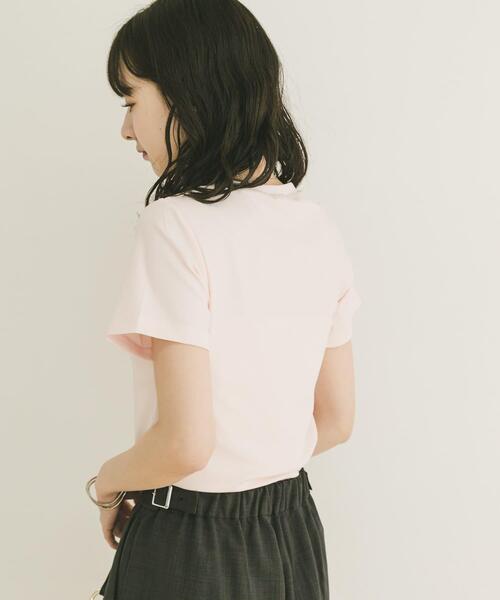 ITEMS URBANRESEARCH（アイテムズ アーバンリサーチ）の「コンパクトTシャツ（Tシャツ/カットソー・レディース・ライトピンク/チャコールグレー/ベージュ/ホワイト・FREE）」の20枚目の写真