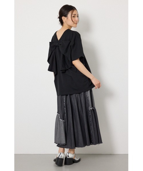 RODEO CROWNS WIDE BOWL（ロデオクラウンズワイドボウル）の「ビッグリボン2WAY Tシャツ（Tシャツ/カットソー・レディース・ブラウン/ブラック/ライトピンク/オフホワイト・SMALL/MEDIUM）」の20枚目の写真