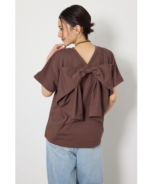 RODEO CROWNS WIDE BOWL（ロデオクラウンズワイドボウル）の「ビッグリボン2WAY Tシャツ（Tシャツ/カットソー・レディース・ブラウン/ブラック/ライトピンク/オフホワイト・SMALL/MEDIUM）」の21枚目の写真