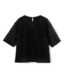 シアー エンブロイダリー Tシャツ