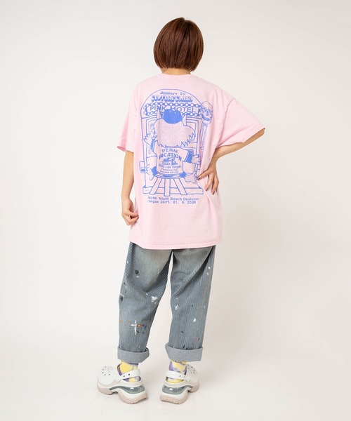 RNA(アールエヌエー)の「M2726 【PINKMOTEL】ベアープリントT(Tシャツ/カットソー・レディース・アッシュグレー/ピンク/ブルー・MEDIUM)」の22枚目の写真