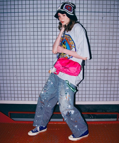 RNA(アールエヌエー)の「M2726 【PINKMOTEL】ベアープリントT(Tシャツ/カットソー・レディース・アッシュグレー/ピンク/ブルー・MEDIUM)」の17枚目の写真