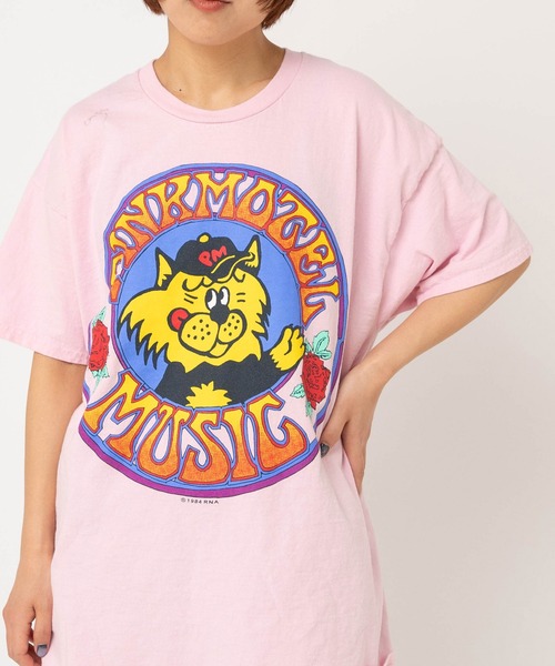 RNA(アールエヌエー)の「M2726 【PINKMOTEL】ベアープリントT(Tシャツ/カットソー・レディース・アッシュグレー/ピンク/ブルー・MEDIUM)」の7枚目の写真