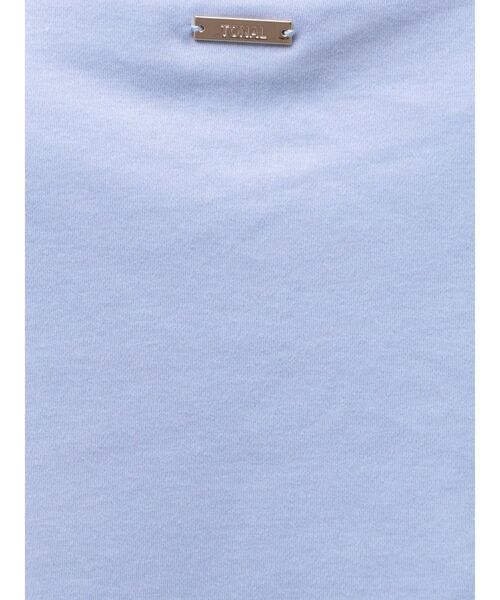 TONAL(トーナル)の「【Plax】ポリ乳酸スムースノースリカットソー(Tシャツ/カットソー・レディース・ライトブルー/ネイビー/オフホワイト・MEDIUM)」の10枚目の写真