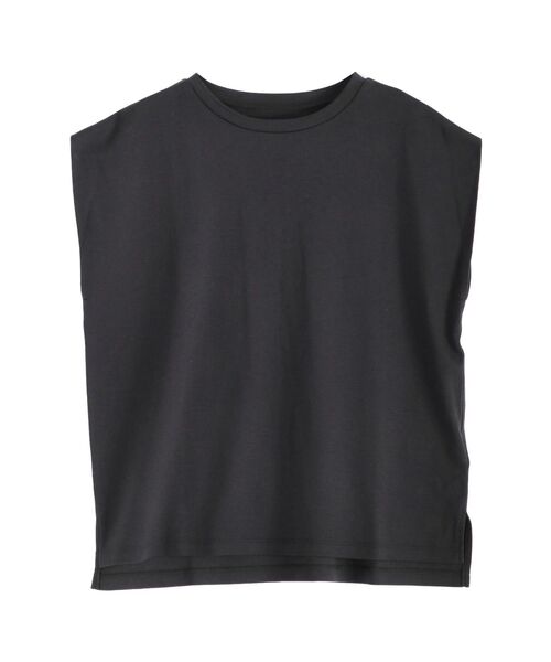 TONAL(トーナル)の「【Plax】ポリ乳酸スムースノースリカットソー(Tシャツ/カットソー・レディース・ライトブルー/ネイビー/オフホワイト・MEDIUM)」の14枚目の写真