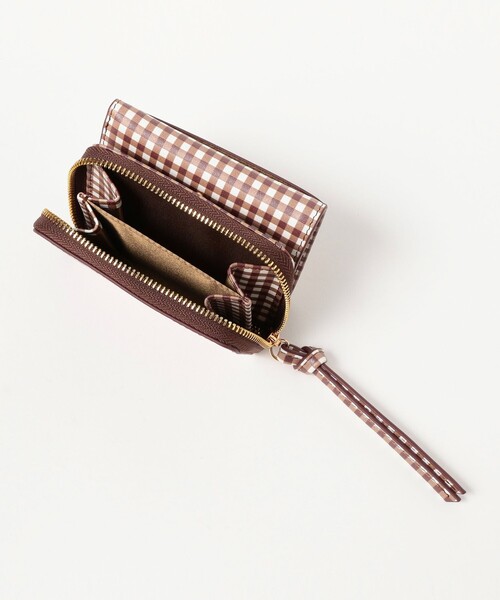 Ray BEAMS(レイビームス)の「【WEB限定】Hashibami / ギンガムチェック ウォレット(財布・レディース・ダークブラウン/サックスブルー・ONE SIZE)」の14枚目の写真