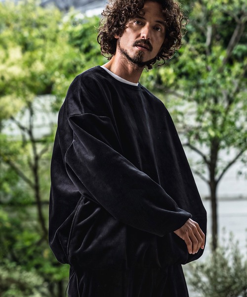 CAMBIO（カンビオ）の「mlt5749-Fleece Back Corduroy Look Jacquard Long Sleeve Pullover プルオーバー(A73026cmb)（Tシャツ/カットソー・メンズ・ベージュ/チャコール/ライトグレー/ブラック・L/M/S）」の18枚目の写真