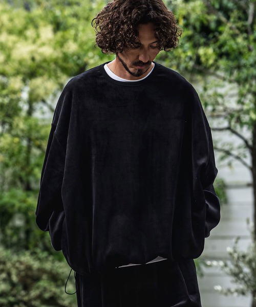 CAMBIO（カンビオ）の「mlt5749-Fleece Back Corduroy Look Jacquard Long Sleeve Pullover プルオーバー(A73026cmb)（Tシャツ/カットソー・メンズ・ベージュ/チャコール/ライトグレー/ブラック・L/M/S）」の19枚目の写真