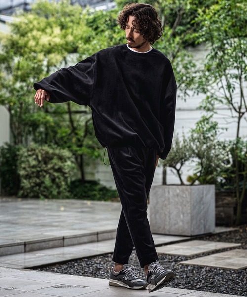 CAMBIO（カンビオ）の「mlt5749-Fleece Back Corduroy Look Jacquard Long Sleeve Pullover プルオーバー(A73026cmb)（Tシャツ/カットソー・メンズ・ベージュ/チャコール/ライトグレー/ブラック・L/M/S）」の21枚目の写真