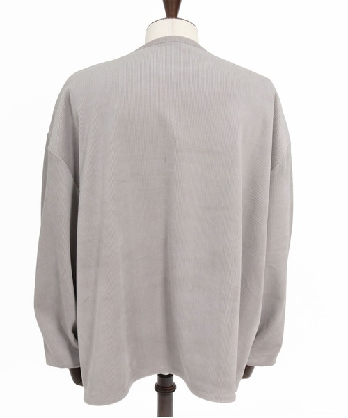 CAMBIO（カンビオ）の「mlt5749-Fleece Back Corduroy Look Jacquard Long Sleeve Pullover プルオーバー(A73026cmb)（Tシャツ/カットソー・メンズ・ベージュ/チャコール/ライトグレー/ブラック・L/M/S）」の6枚目の写真